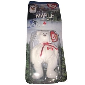 Ty Maple the Bear Beanie Baby McDonald's Exclusive 1999 Canada NIB HTF Rare READ